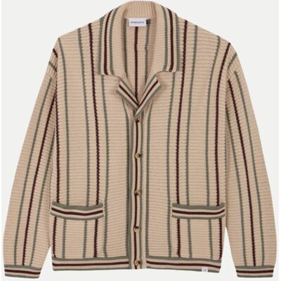 Nowadays Gestreifter Cardigan Beige S Nowadays Gestreifter Cardigan Beige S