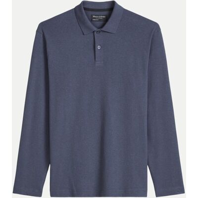 Marc O' Polo Poloshirt aus Baumwoll-Leinen-Mix Blau L Marc O' Polo Poloshirt aus Baumwoll-Leinen-Mix Blau L