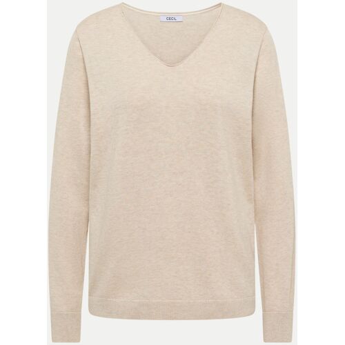 Cecil Basic Strickpullover, Größe Xxl Beige