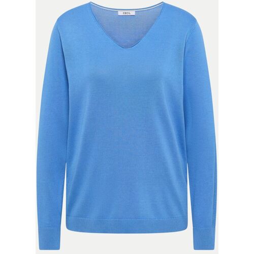 Cecil Basic Strickpullover, Größe Xxl Blau