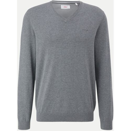 S. Oliver Red Label Strickpullover Mit V-Ausschnitt, Größe 3xl Grau