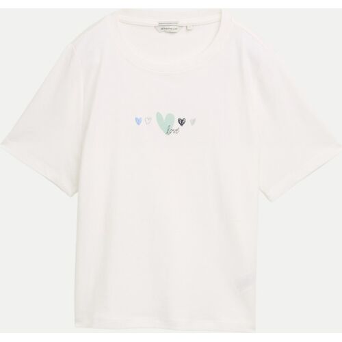 Tom Tailor T-Shirt, Größe S Weiß