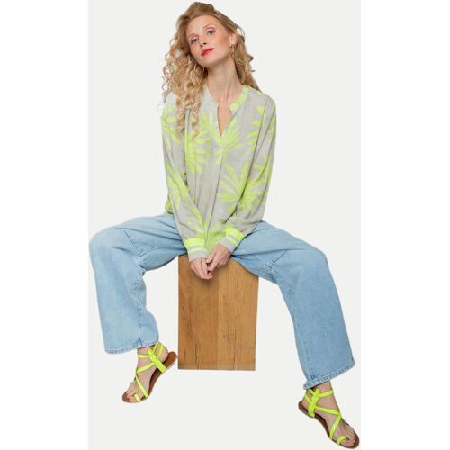 Emily Van Den Bergh Shirtbluse Mit Neonstripe Im Strick, Größe 38 Mehrfarbig