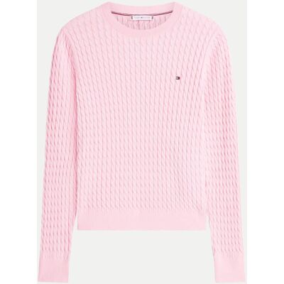 Tommy Hilfiger Pullover mit Zopfmuster Rosa L Tommy Hilfiger Pullover mit Zopfmuster Rosa L