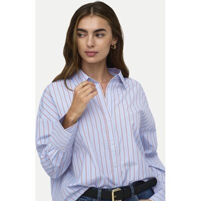 Only Hemdbluse ONLOREGON Gestreift Mehrfarbig L Only Hemdbluse ONLOREGON Gestreift Mehrfarbig L