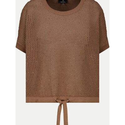 Monari Ajour-Strickpullover Braun 46 Monari Ajour-Strickpullover Braun 46