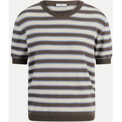 Riani Strickshirt mit Streifenmuster Mehrfarbig 36 Riani Strickshirt mit Streifenmuster Mehrfarbig 36
