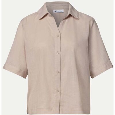 Street One Kurzarm Hemdbluse Beige 42 Street One Kurzarm Hemdbluse Beige 42