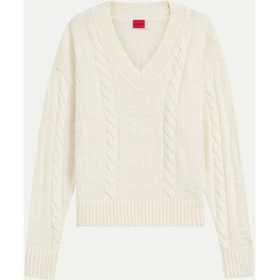 HUGO Oversize Pullover Sypres Weiß XS HUGO Oversize Pullover Sypres Weiß XS