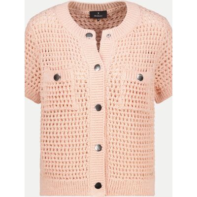 Monari Strickjacke aus Ajour Rosa 46 Monari Strickjacke aus Ajour Rosa 46