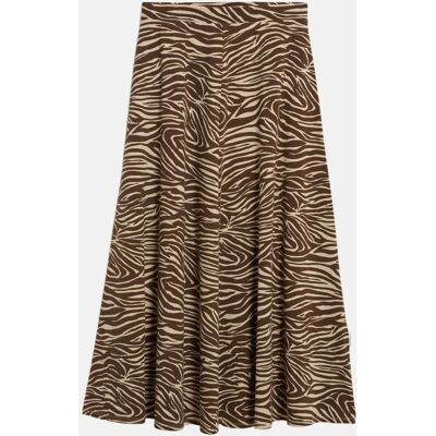 ARMEDANGELS Midi-Rock ILENIAA LARAA mit Zebra Print Braun M ARMEDANGELS Midi-Rock ILENIAA LARAA mit Zebra Print Braun M