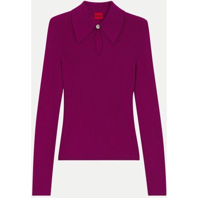 HUGO Strickpullover Sdropa Violett M HUGO Strickpullover Sdropa Violett M