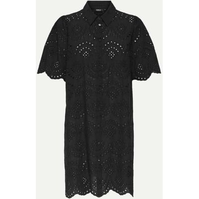 Only Kleid mit Lochprint Valais Schwarz S Only Kleid mit Lochprint Valais Schwarz S