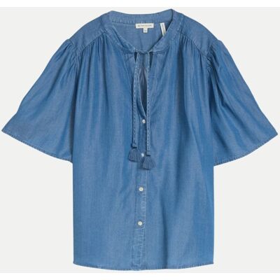 Tom Tailor Casual Blusenshirt im Jeans-Look Blau 42 Tom Tailor Casual Blusenshirt im Jeans-Look Blau 42