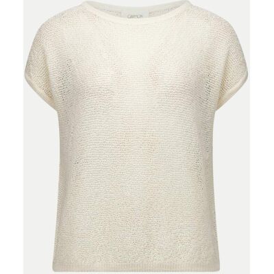 Cartoon Kurzarm Strickpullover Beige 40 Cartoon Kurzarm Strickpullover Beige 40