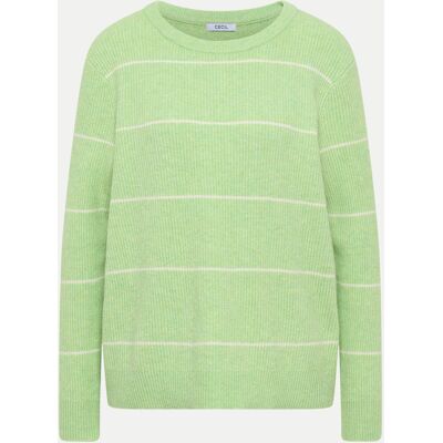 Cecil Strukturpullover Gestreift Grün XL Cecil Strukturpullover Gestreift Grün XL