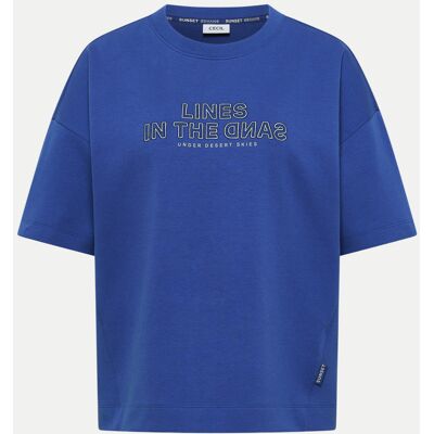Cecil Kurzarm-Sweatshirt Blau S Cecil Kurzarm-Sweatshirt Blau S