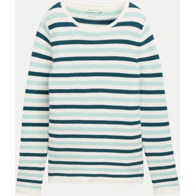 Tom Tailor Casual Strickpullover Gestreift Mehrfarbig M Tom Tailor Casual Strickpullover Gestreift Mehrfarbig M
