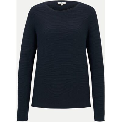 Tom Tailor Casual Strickpullover Gestreift Blau L Tom Tailor Casual Strickpullover Gestreift Blau L