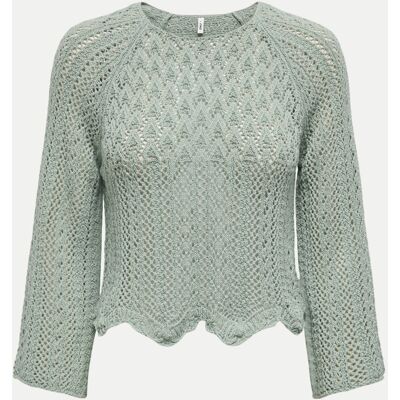 Only Cropped Strickpullover Nola Grün L Only Cropped Strickpullover Nola Grün L