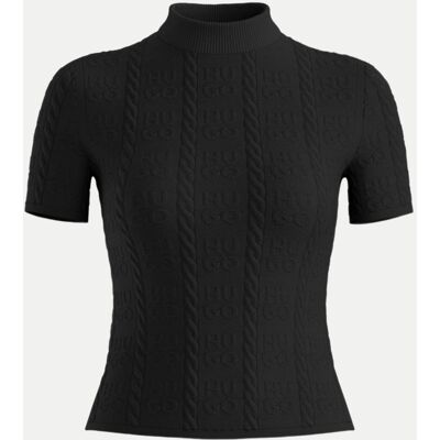 HUGO Slim-Fit Pullover Sinant Schwarz XXL HUGO Slim-Fit Pullover Sinant Schwarz XXL