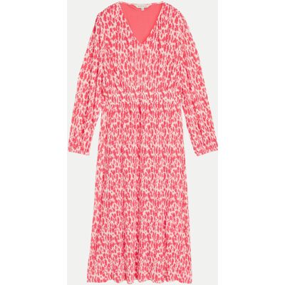 Tom Tailor Casual Kleid mit V-Ausschnitt Rosa 44 Tom Tailor Casual Kleid mit V-Ausschnitt Rosa 44