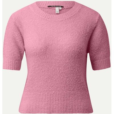 Q/S designed by Kurzarm-Pullover in Bouclé-Optik Rosa M Q/S designed by Kurzarm-Pullover in Bouclé-Optik Rosa M