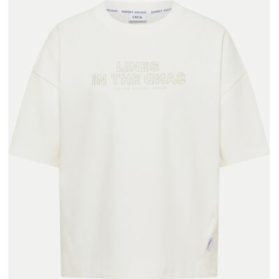 Cecil Kurzarm-Sweatshirt Weiß M Cecil Kurzarm-Sweatshirt Weiß M