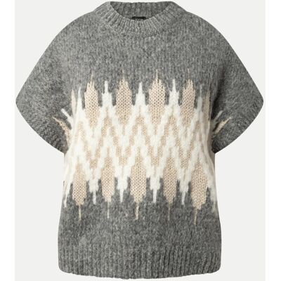 JOOP! Kurzarm-Strickpullover Kommas Grau 36 JOOP! Kurzarm-Strickpullover Kommas Grau 36