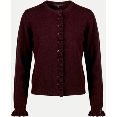 Zero Strickjacke 7711-Dark Brown Melange 34 Zero Strickjacke 7711-Dark Brown Melange 34