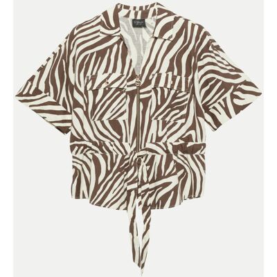 S. Oliver BLACK LABEL Bluse mit Bindegürtel Braun 42 S. Oliver BLACK LABEL Bluse mit Bindegürtel Braun 42