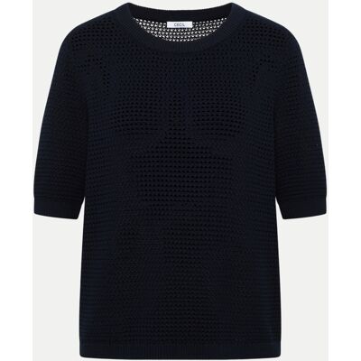 Cecil Strukturierter Kurzarm-Pullover Schwarz XL Cecil Strukturierter Kurzarm-Pullover Schwarz XL