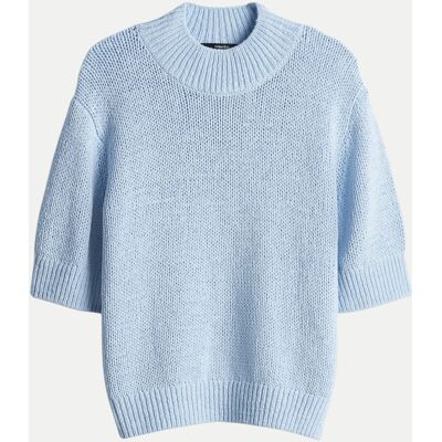 someday Kurzarm-Strickpullover Tavery Blau 40 someday Kurzarm-Strickpullover Tavery Blau 40