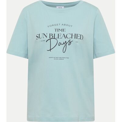 Cecil T-Shirt mit Schriftzug Blau XL Cecil T-Shirt mit Schriftzug Blau XL