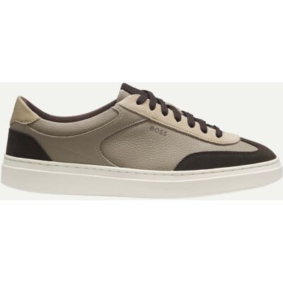 Boss Black Sneaker Kieran mit Veloursleder Beige 43 Boss Black Sneaker Kieran mit Veloursleder Beige 43