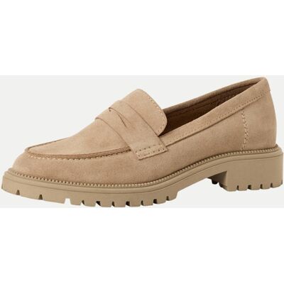 Tamaris Penny-Loafer aus Leder Beige 41 Tamaris Penny-Loafer aus Leder Beige 41