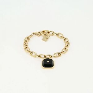 Zag Bijoux Armband Kettenglied Dore gold black / onyx