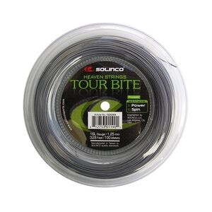 Solinco Tennissaite Tour Bite (Haltbarkeit+Spin) silber 100m Rolle