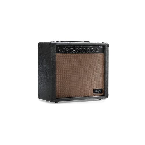 Stagg 20 AA R EU 20 W RMS Akustik-Gitarrenverstärker mit Federhall