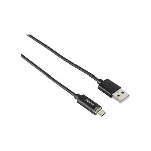 Hama Micro-USB-Kabel mit LED-Anzeige 1m