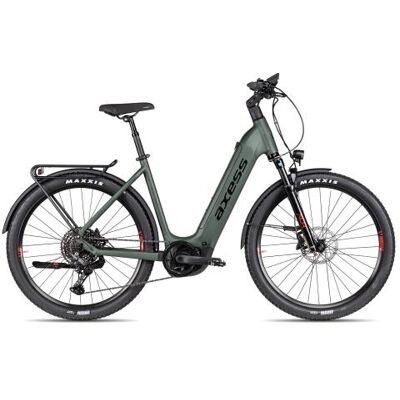 Axess Rotation darkgreen matt/black/red 22 Zoll E-Hardtail-Mountainbikes Axess Rotation darkgreen matt/black/red 22 Zoll E-Hardtail-Mountainbikes
