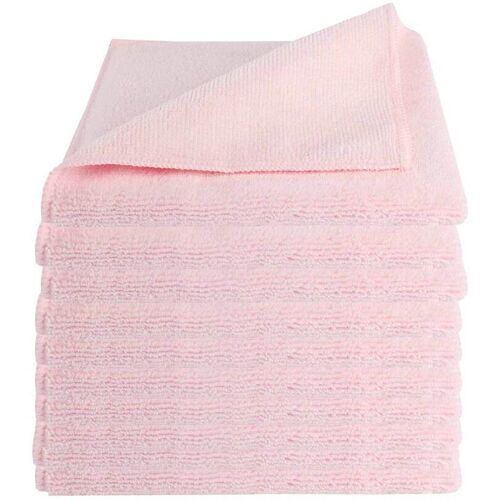 bellanet Microfasertuch Micro Star 10 Stück - Microfaser Mikrofaser Tuch Lappen Wischtuch 40 x 40cm rosa