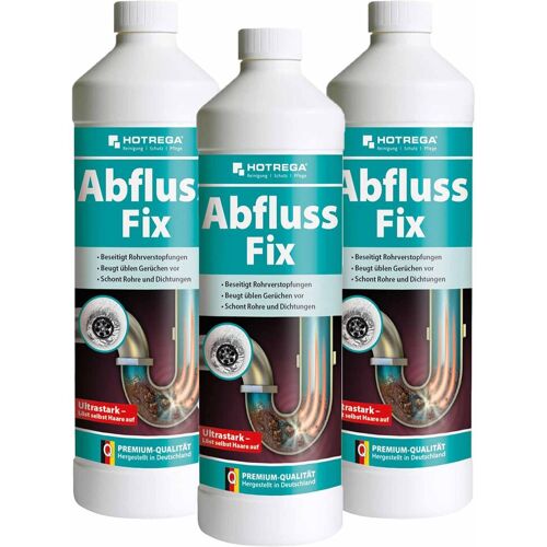 HOTREGA Abfluss Fix Konzentrat 1 Liter Sets - Abflussreiniger, Rohrreiniger, freier Abfluss 3