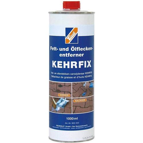 TECHNOLIT Fett- und Ölfleckenentferner KEHRFIX 1 Liter, Ölfleckentferner, Fettentferner, Ölentferner, säure- und laugenfrei