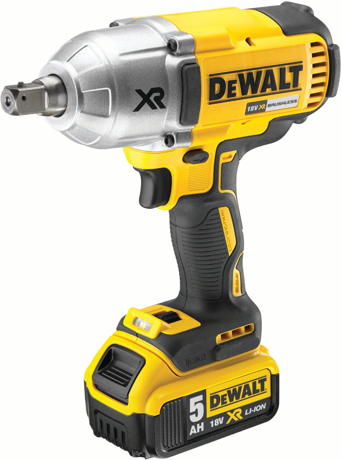 DeWALT Akku-Schlagschrauber DCF899P2-QW 18 V 1/2" Außenvierkant, inkl. 2x 5Ah Akku, System-Schnellladesystem, T-STAK-Box