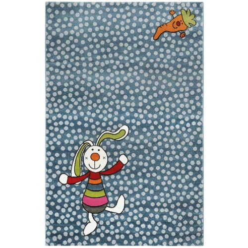 Sigikid Kinderteppich Blau » Rainbow Rabbit « - Blau - 80 x 150 cm