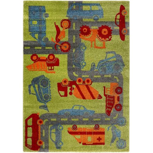 Sigikid Kinderteppich Grün Orange » Traffic « - Grün,Orange - 80 x 150 cm