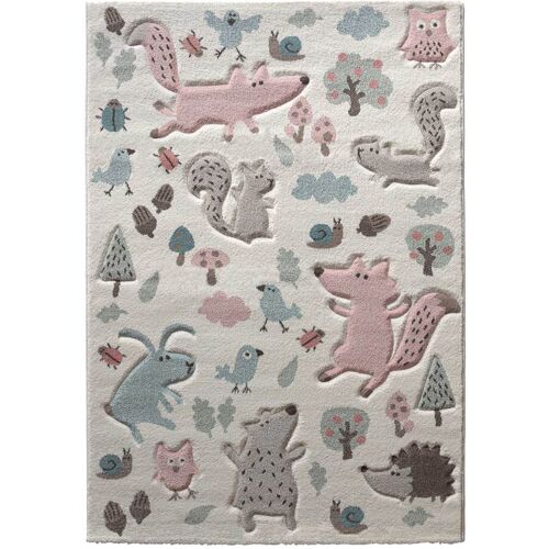 Kinderteppich beige rosa » Forest « Sigikid - Beige,Bunt,Rosa - 80 x 150 cm