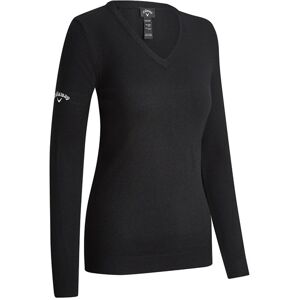 Callaway V-Neck Merino Damen Pullover, schwarz, Damen, XXL