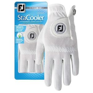 FootJoy StaCooler Damen Golf Handschuh, linke Hand (für Rechtshänder), M, weiss